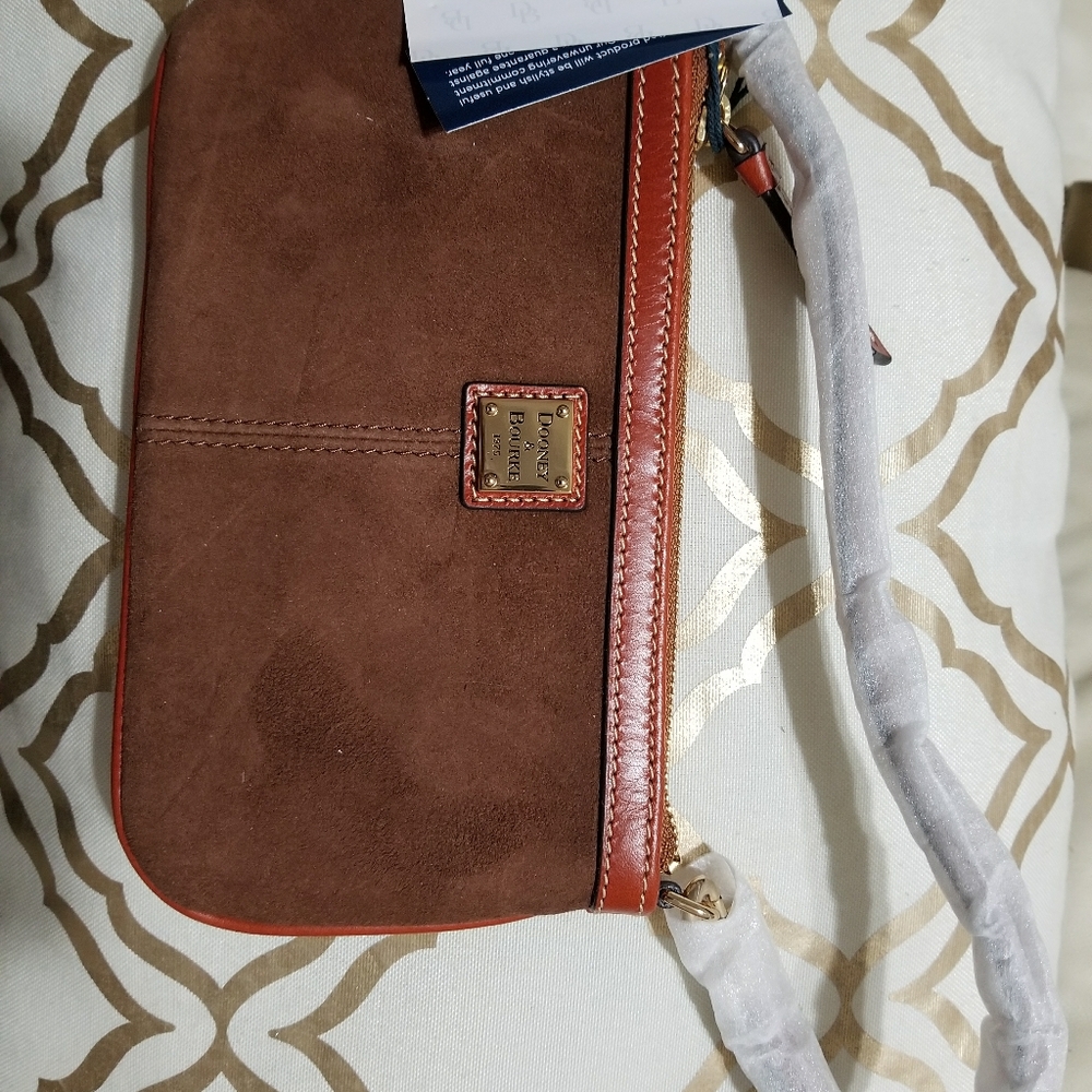 New Dooney and Bourke large Slim Suede wristlet